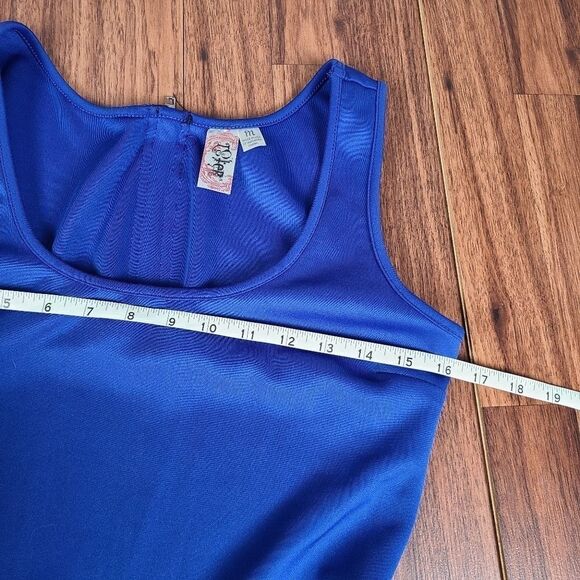 Royal Blue Body Con Dress Zippered Back Cut Out L8ter Brand Women's Medium Excel - Picture 3 of 7